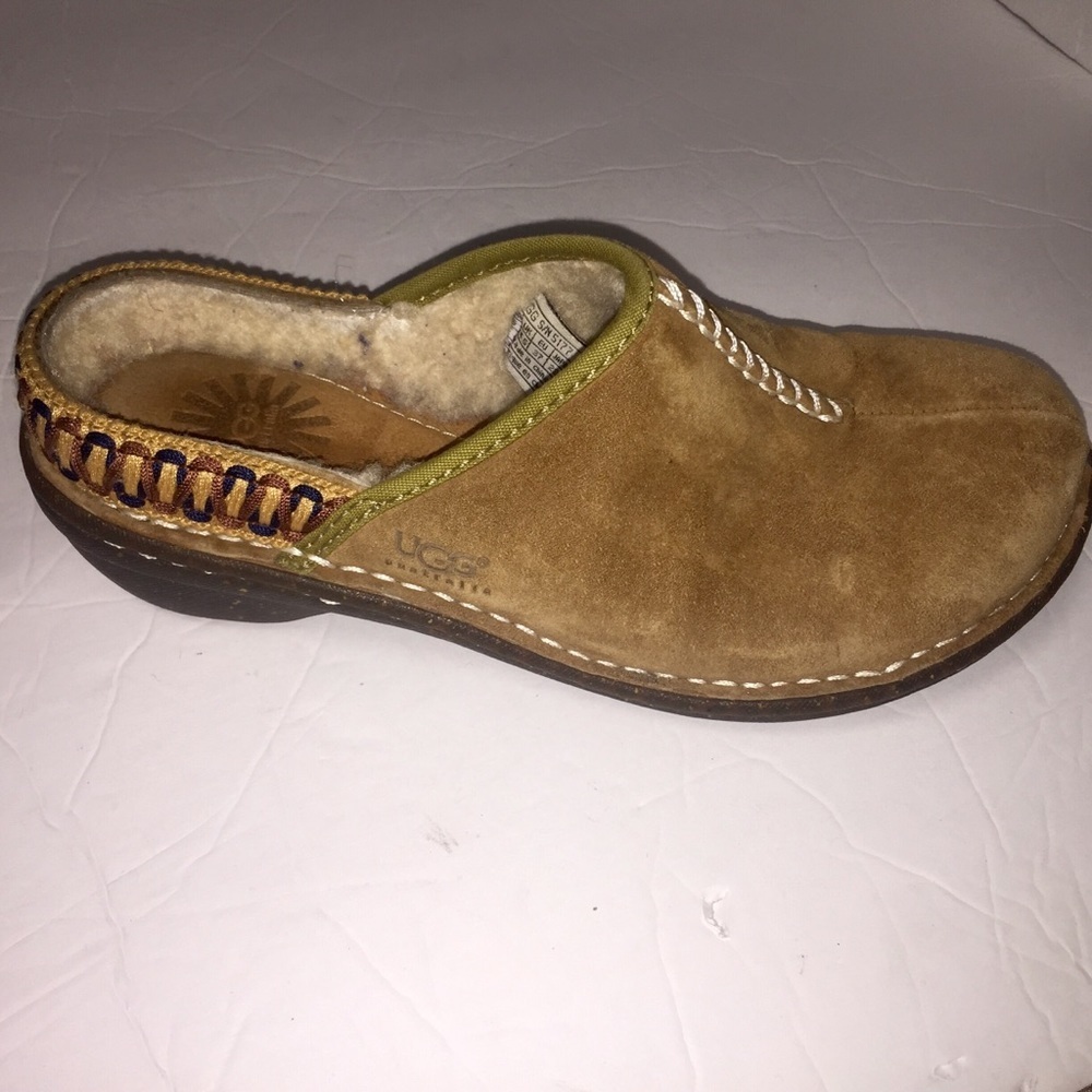 Ugg Australia women tan suede Kohala clog size 6